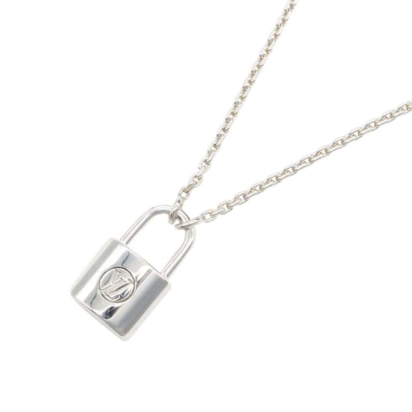 Louis Vuitton Sterling Silver Lockit Pendant Necklace Silver Silver Good condition - Back View
