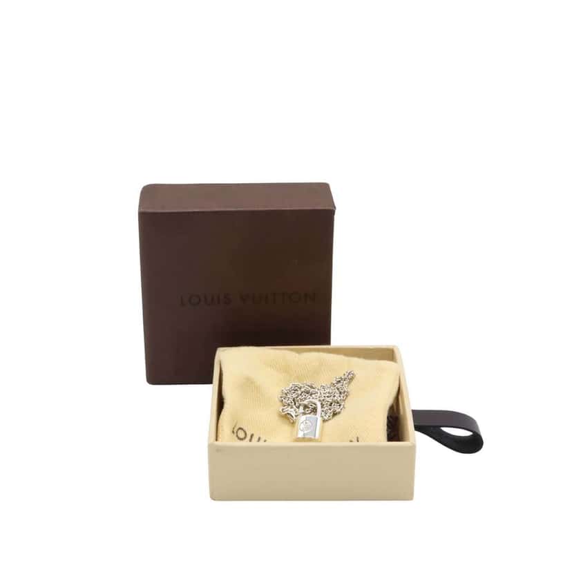 Louis Vuitton Sterling Silver Lockit Pendant Necklace Silver Silver Good condition - Box View
