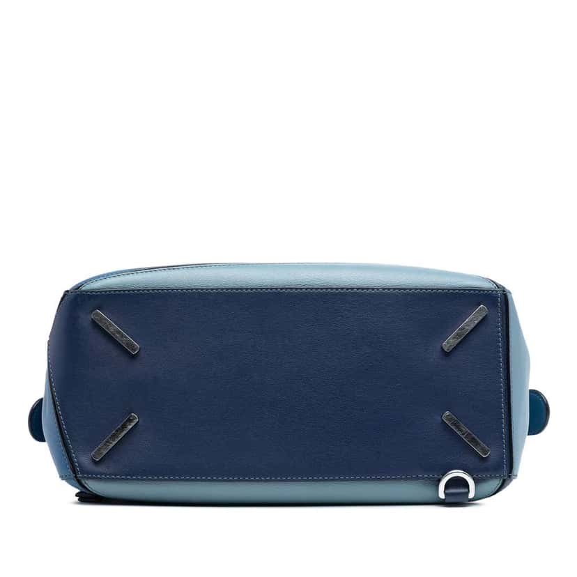 Loewe Medium Tricolor Calfskin Puzzle Satchel Blue Leather Good condition - Inside View