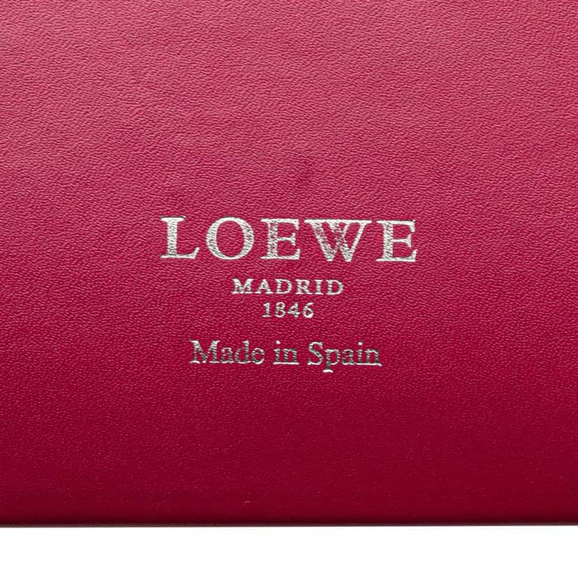 Loewe Leather Perforated Anagram Leo Tote Pink Leather Good condition - Box View