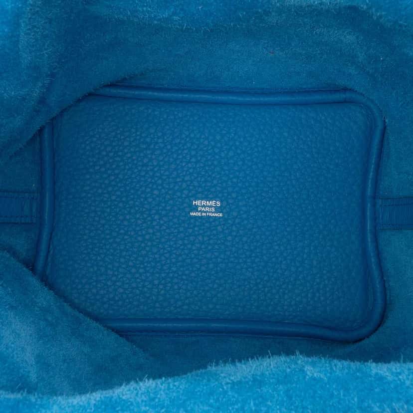 Hermès Clemence Picotin Lock 18 Blue Leather Fair condition - Model View