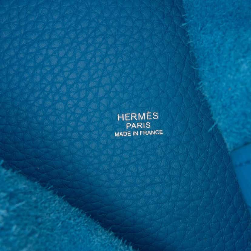 Hermès Clemence Picotin Lock 18 Blue Leather Fair condition - Box View
