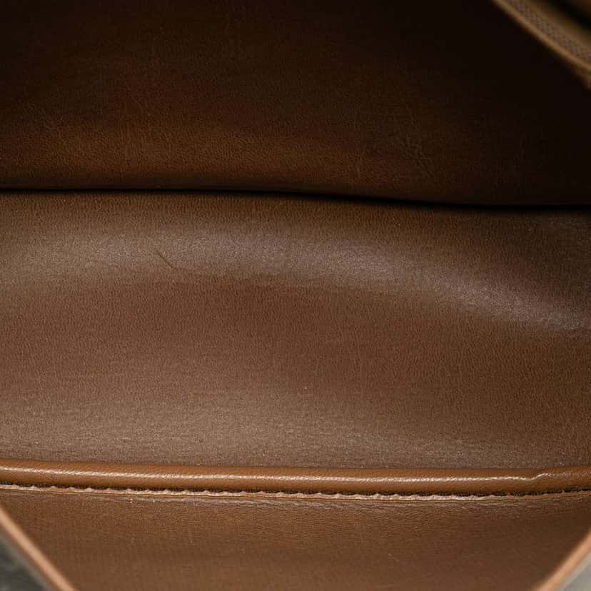 Dior Honeycomb Coated Canvas Crossbody Brown Canvas Fair condition - Model View