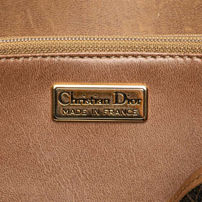 Dior Honeycomb Coated Canvas Crossbody Brown Canvas Fair condition - Box View