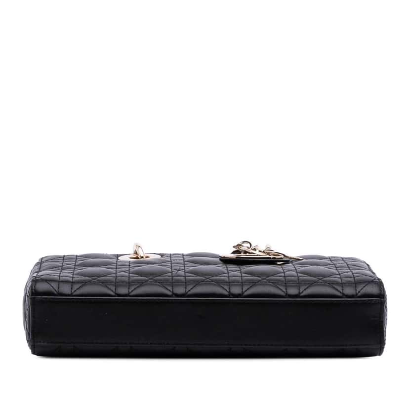 Dior Medium Lambskin Cannage Lady D Joy Black Leather Good condition - Inside View