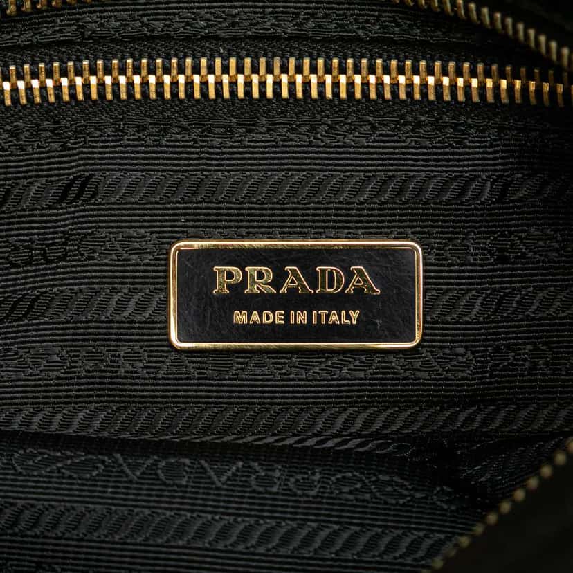 Prada Tessuto Stropicciato Tassel Crossbody Black Good condition - Box View