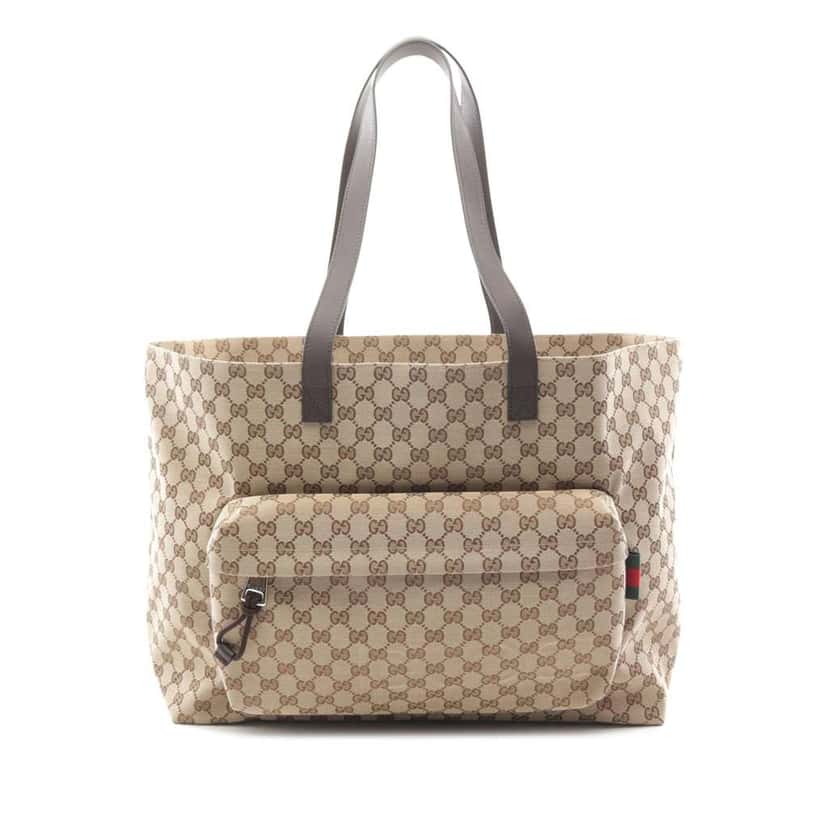 Gucci GG Canvas Maxi Tote Brown Canvas Good condition - Front View