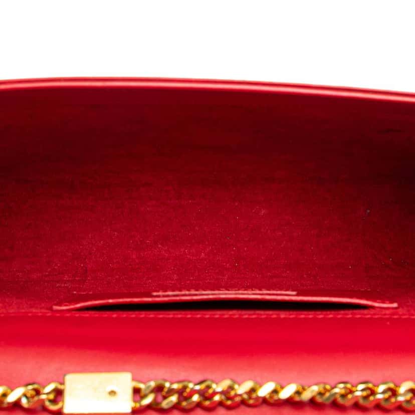 Saint Laurent Medium Smooth Calfskin Classic Monogram Kate Tassel Crossbody Red Leather Good condition - Model View
