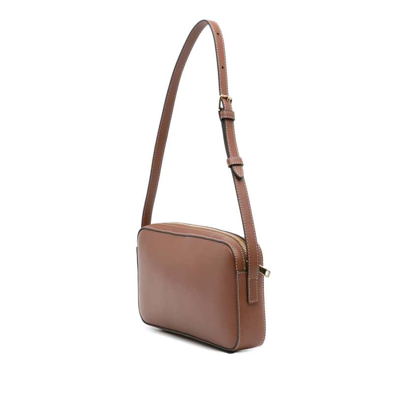 Celine Mini Calfskin Cuir Triomphe Camera Shoulder Bag Brown Leather Good condition - Back View