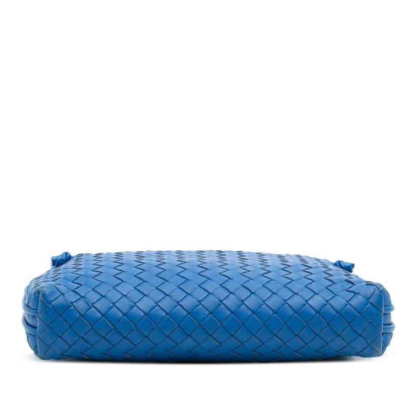 Bottega Veneta Nappa Intrecciato Nodini Crossbody Blue Leather Good condition - Inside View