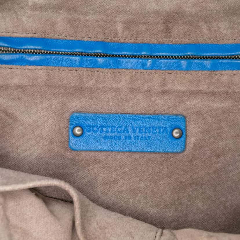 Bottega Veneta Nappa Intrecciato Nodini Crossbody Blue Leather Good condition - Box View