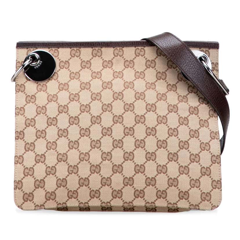 Gucci GG Canvas Eclipse Crossbody Brown Canvas Good condition - Front View