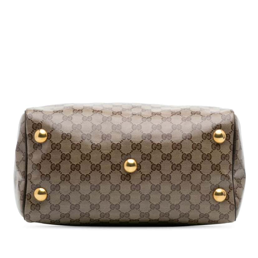 Gucci Babouska GG Crystal Boston Brown Canvas Good condition - Inside View