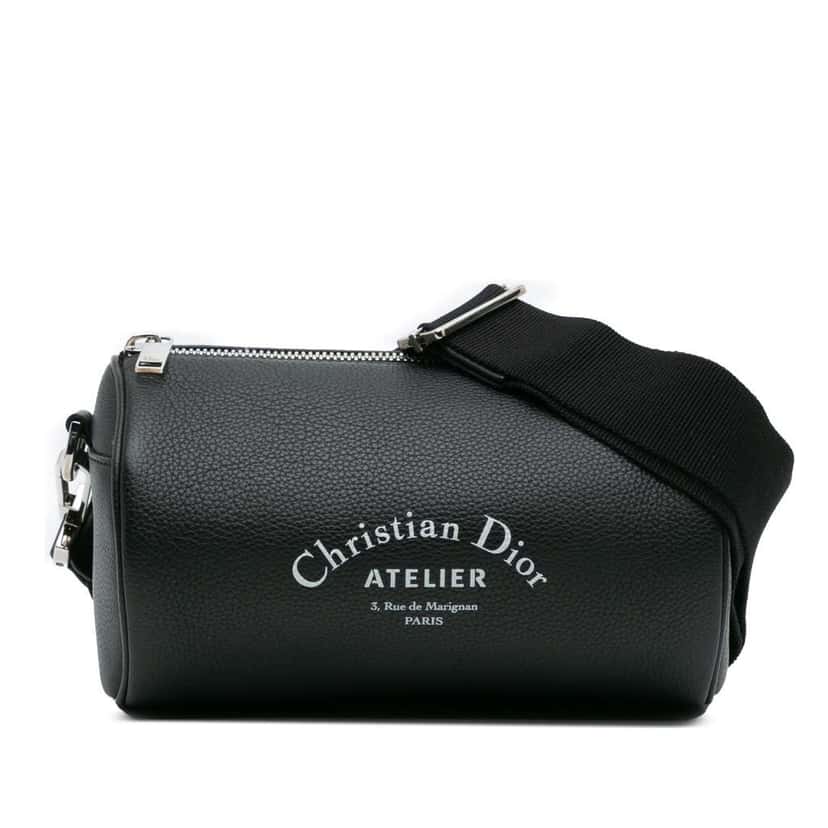 Dior Leather Atelier Roller Crossbody Black Leather Good condition - Front View