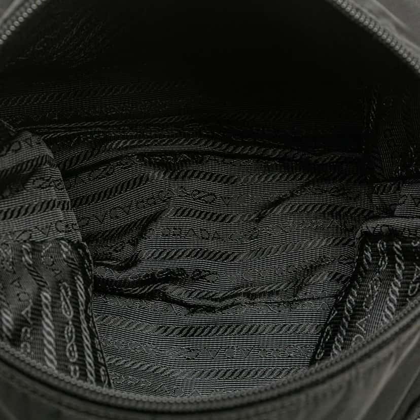 Prada Tessuto Zip Top Crossbody Black Good condition - Model View