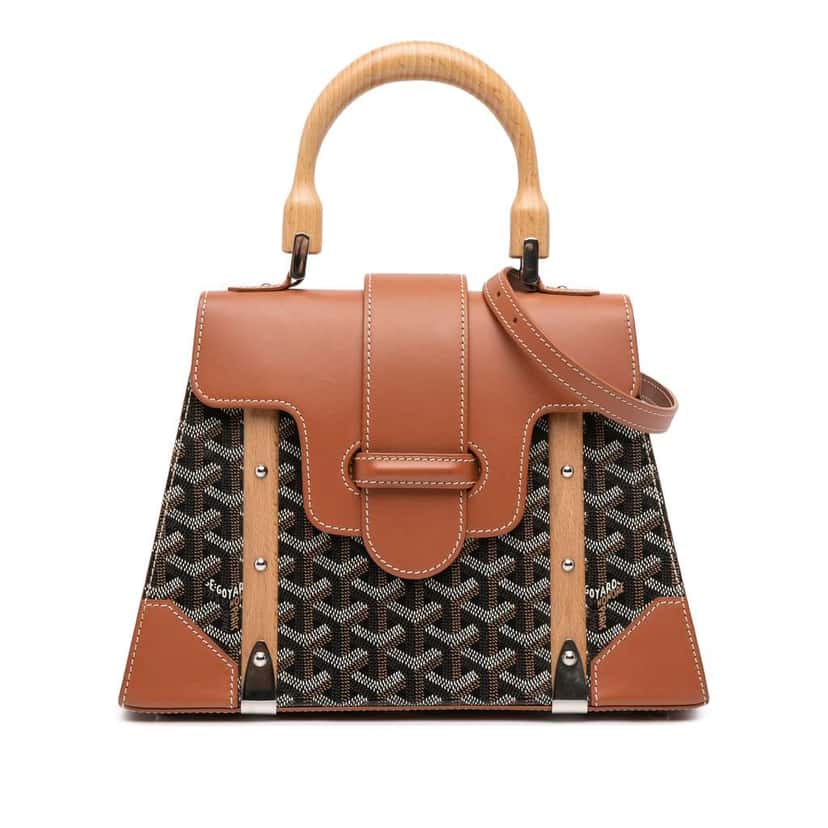 Goyard Goyardine Saigon Structured PM Black Canvas Good condition - Front View