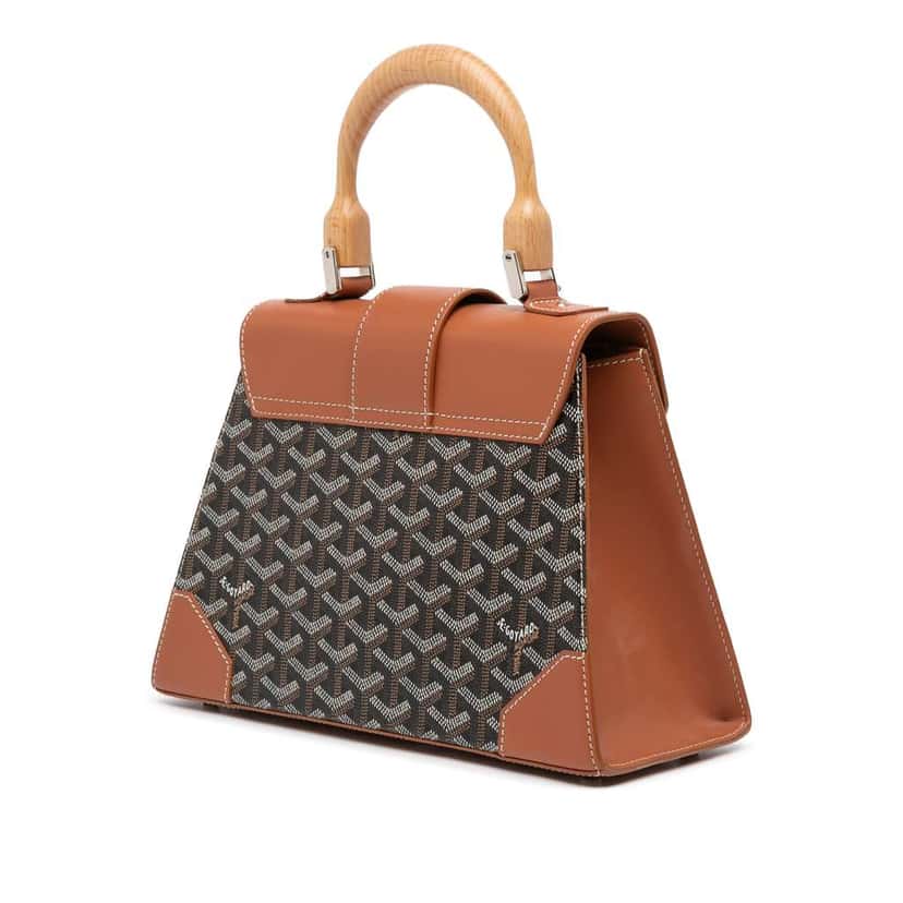 Goyard Goyardine Saigon Structured PM Black Canvas Good condition - Back View