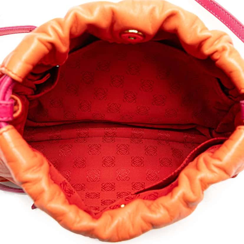 Loewe Mini Nappa Flamenco Tassel Crossbody Orange Leather Good condition - Model View