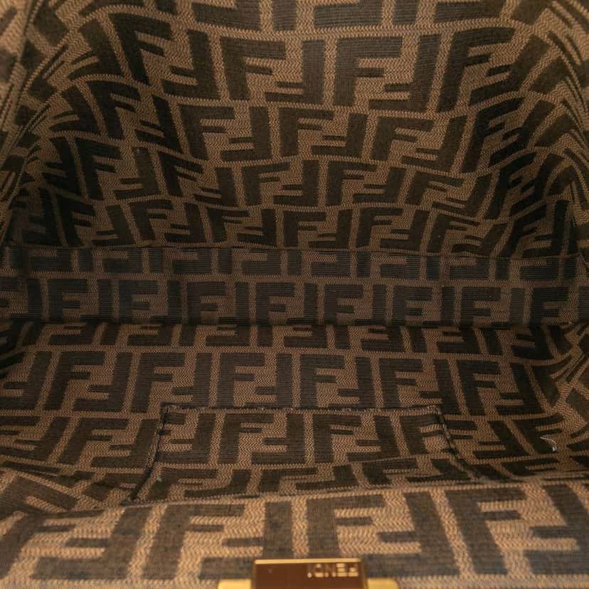 Fendi Large Calfskin Peekaboo Iconic Satchel Brown Leather Good condition - Box View