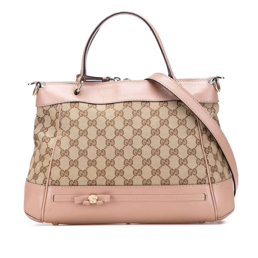 Gucci GG Canvas Mayfair Satchel Brown Canvas Good condition - Front View