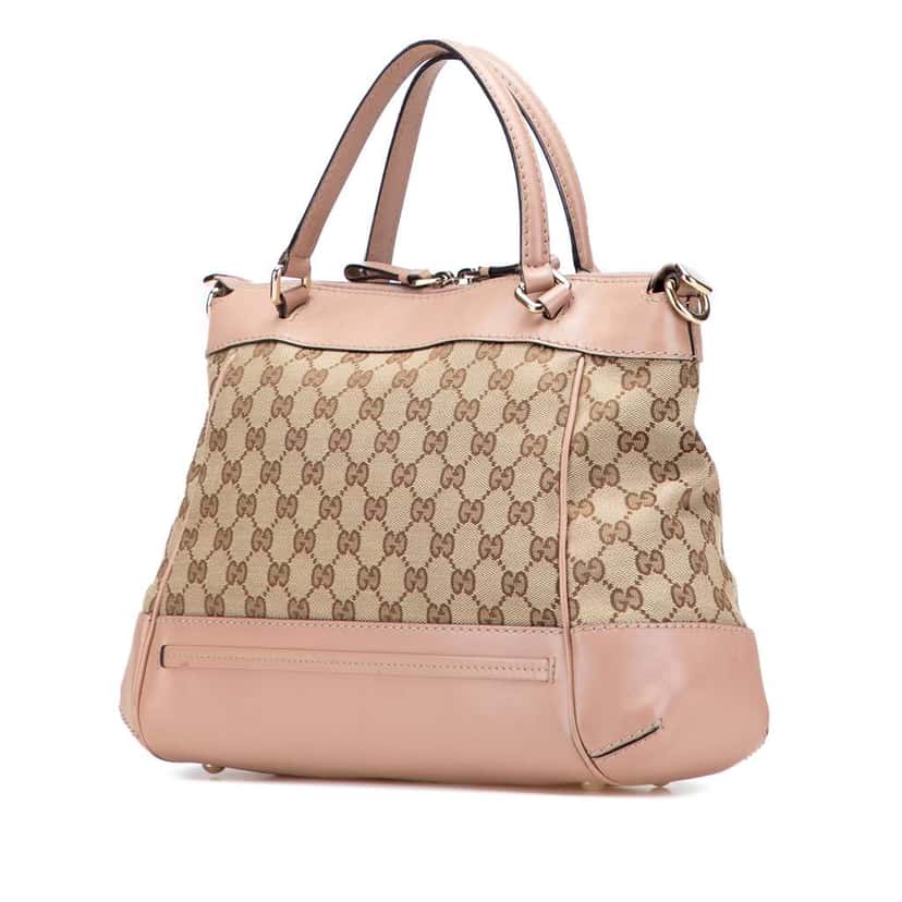 Gucci GG Canvas Mayfair Satchel Brown Canvas Good condition - Back View