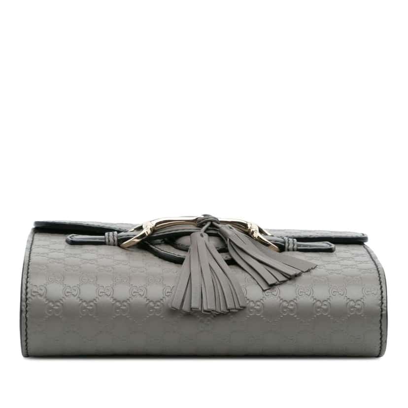Gucci Mini Microguccissima Emily Crossbody Grey Leather Good condition - Inside View