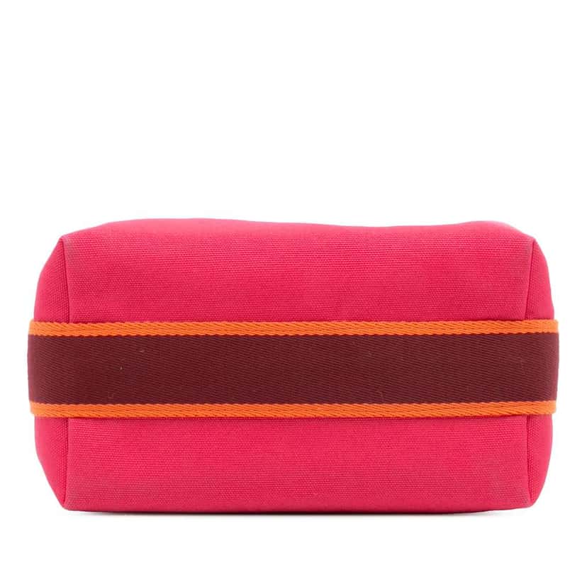 Hermès Small Canvas Bride A Brac Case Pink Canvas Good condition - Inside View