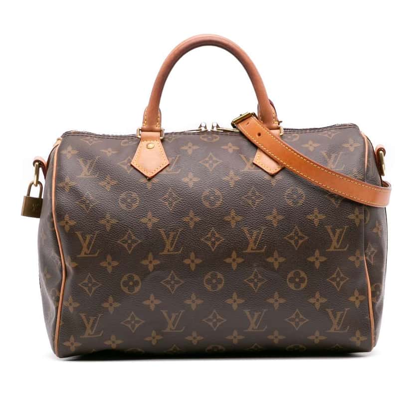 Louis Vuitton Monogram Speedy Bandouliere 30 Brown Canvas Good condition - Front View