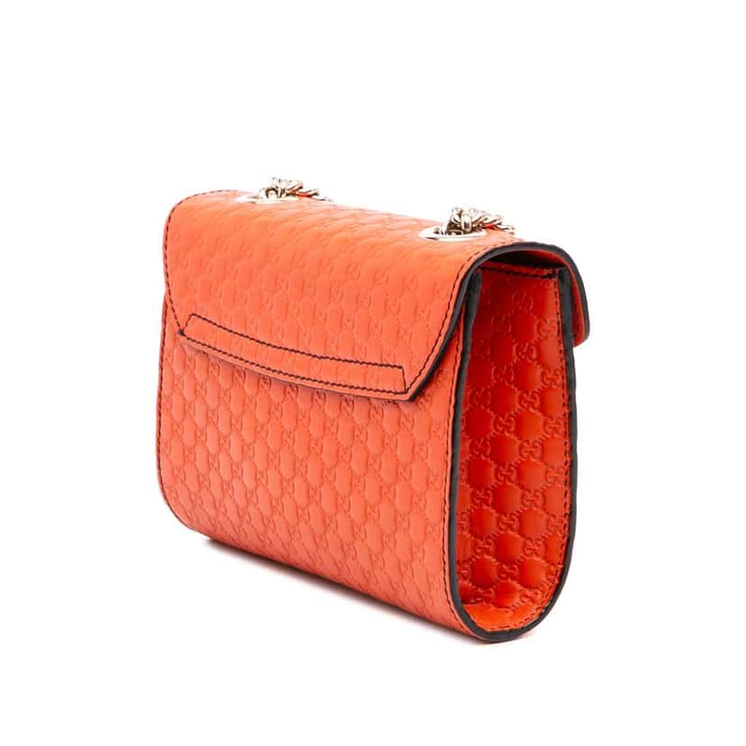 Gucci Mini Microguccissima Emily Crossbody Orange Leather Good condition - Back View