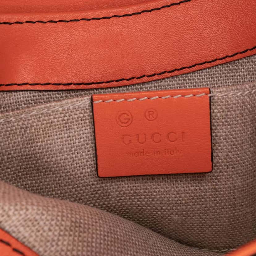 Gucci Mini Microguccissima Emily Crossbody Orange Leather Good condition - Box View
