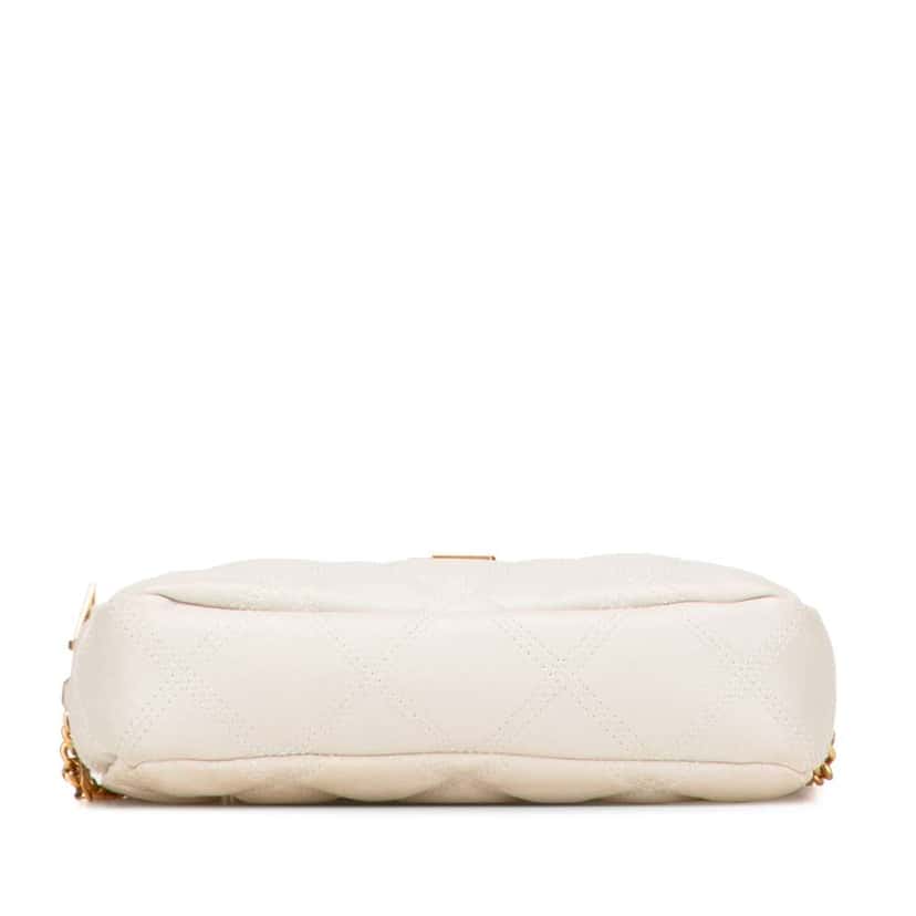 Saint Laurent Mini Quilted Lambskin Becky Double Zip Crossbody White Leather Good condition - Inside View
