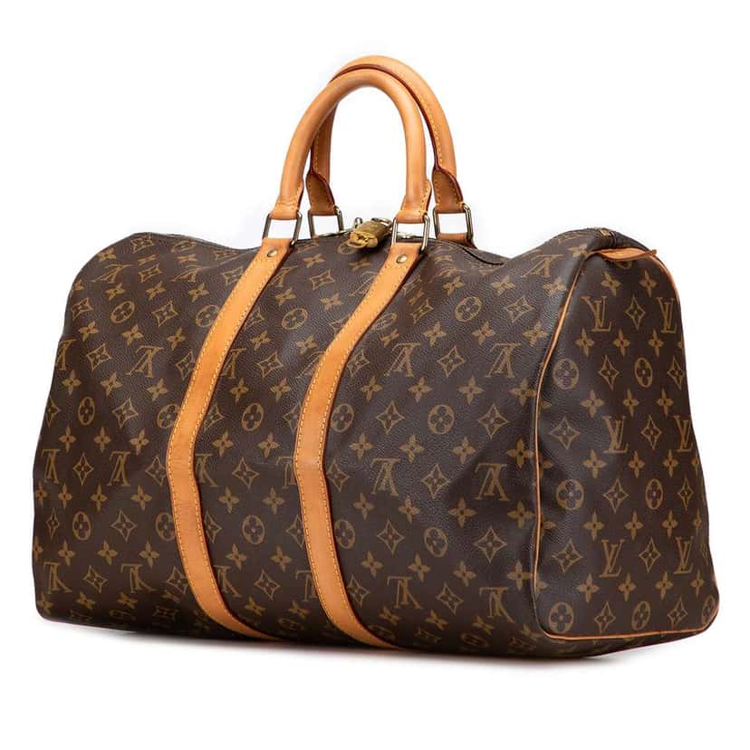 Louis Vuitton Monogram Keepall 45 Brown Good condition - Back View