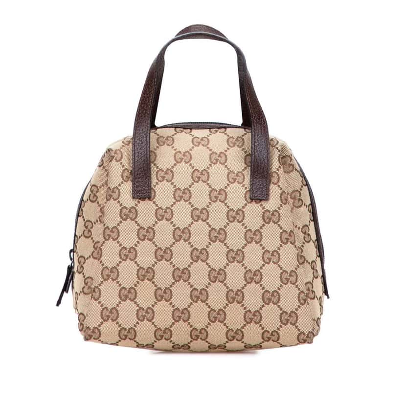 Gucci Mini GG Canvas Balthus Tofu Bag Brown Canvas Good condition - Front View