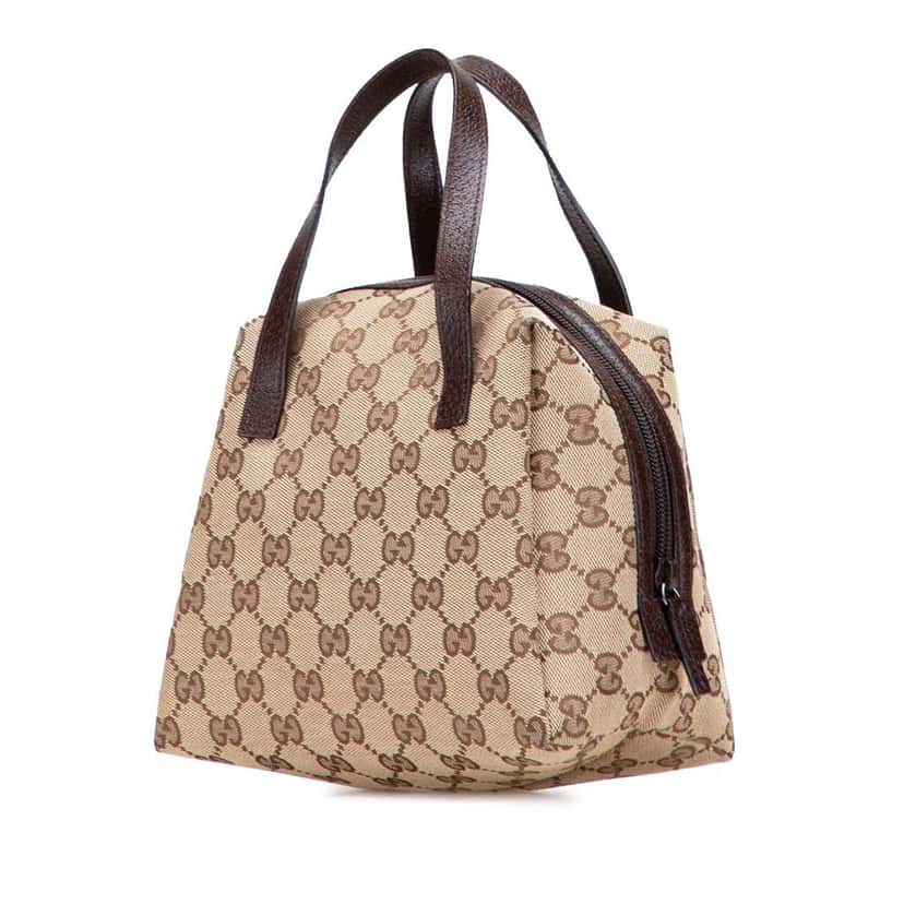 Gucci Mini GG Canvas Balthus Tofu Bag Brown Canvas Good condition - Back View