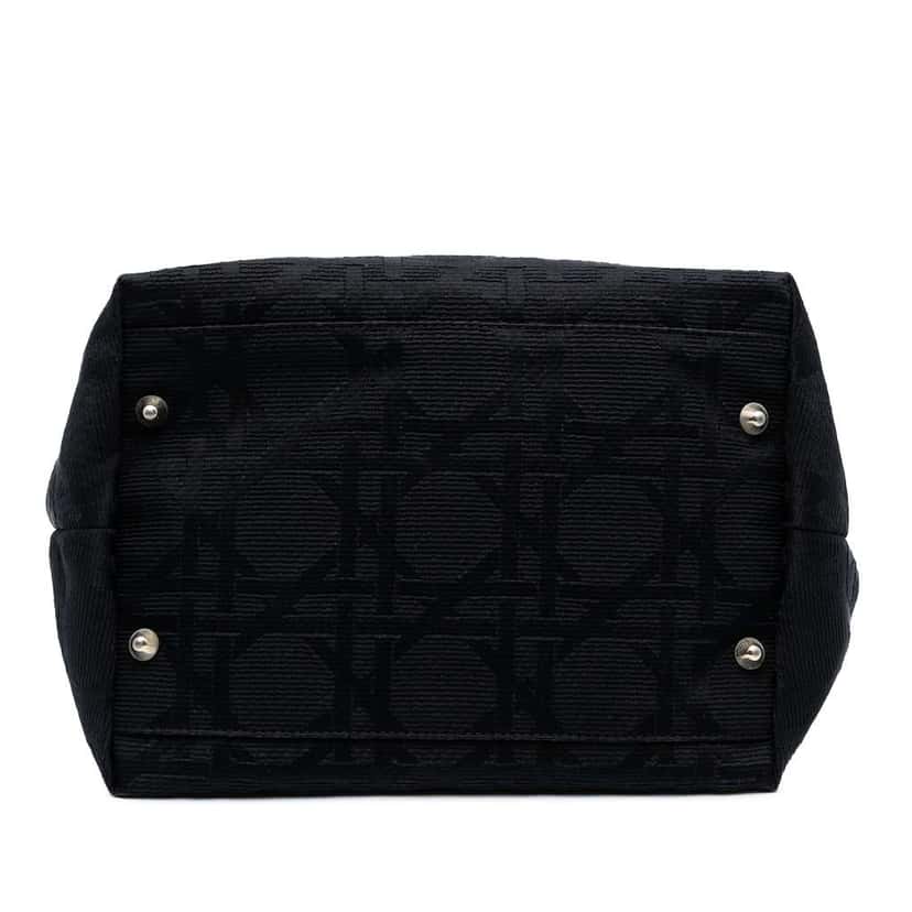 Dior Canvas Cannage Lady Dior Soft Shopping Tote Black Canvas Good condition - Inside View