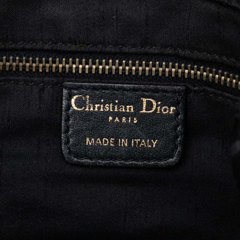 Dior Canvas Cannage Lady Dior Soft Shopping Tote Black Canvas Good condition - Box View