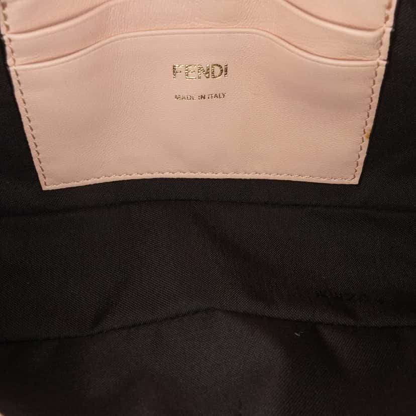 Fendi Mini Bicolor Nappa Apolo Chain Baguette Shoulder Bag Pink Leather Very good condition - Model View