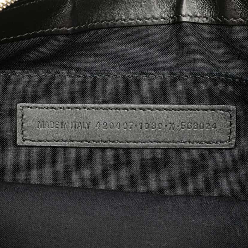 Balenciaga M Canvas Navy Clip Clutch White Canvas Good condition - Box View