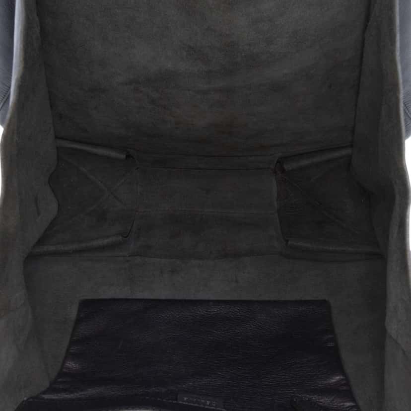 Celine Lambskin Horizontal Cabas Tote Black Leather Good condition - Model View