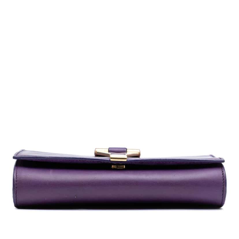 Saint Laurent Mini Leather Chyc Ligne Crossbody Purple Leather Good condition - Inside View
