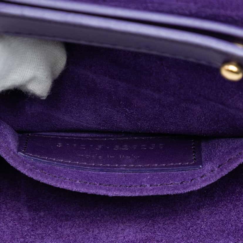 Saint Laurent Mini Leather Chyc Ligne Crossbody Purple Leather Good condition - Box View