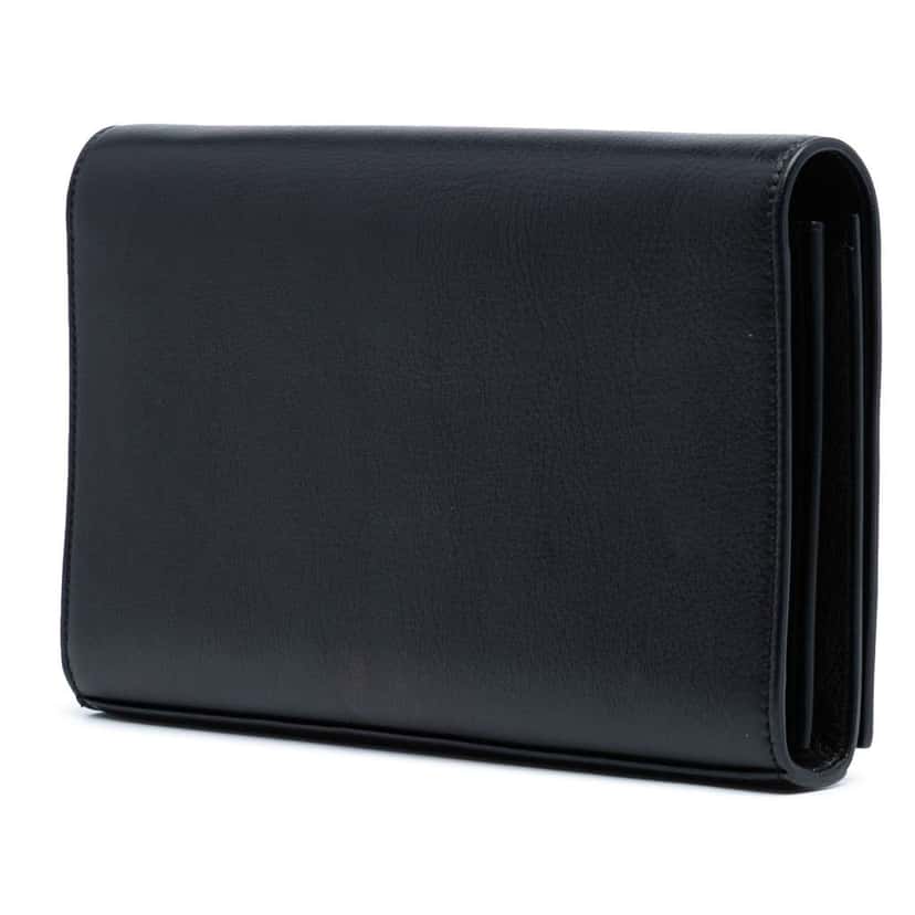 Saint Laurent Leather Moon and Star Monogram Kate Wallet On Chain Black Leather Good condition - Back View