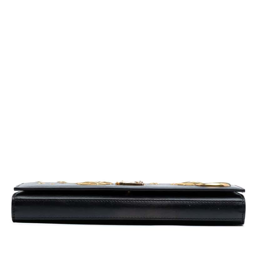 Saint Laurent Leather Moon and Star Monogram Kate Wallet On Chain Black Leather Good condition - Inside View