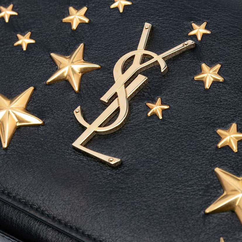 Saint Laurent Leather Moon and Star Monogram Kate Wallet On Chain Black Leather Good condition - Box View