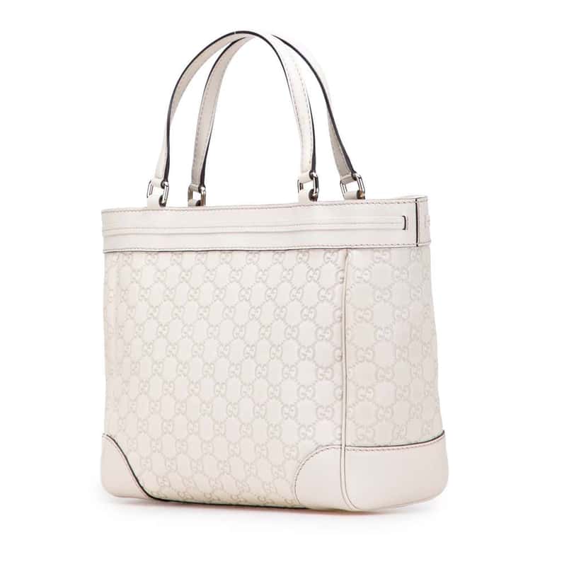 Gucci Guccissima Mayfair Tote White Leather Good condition - Back View