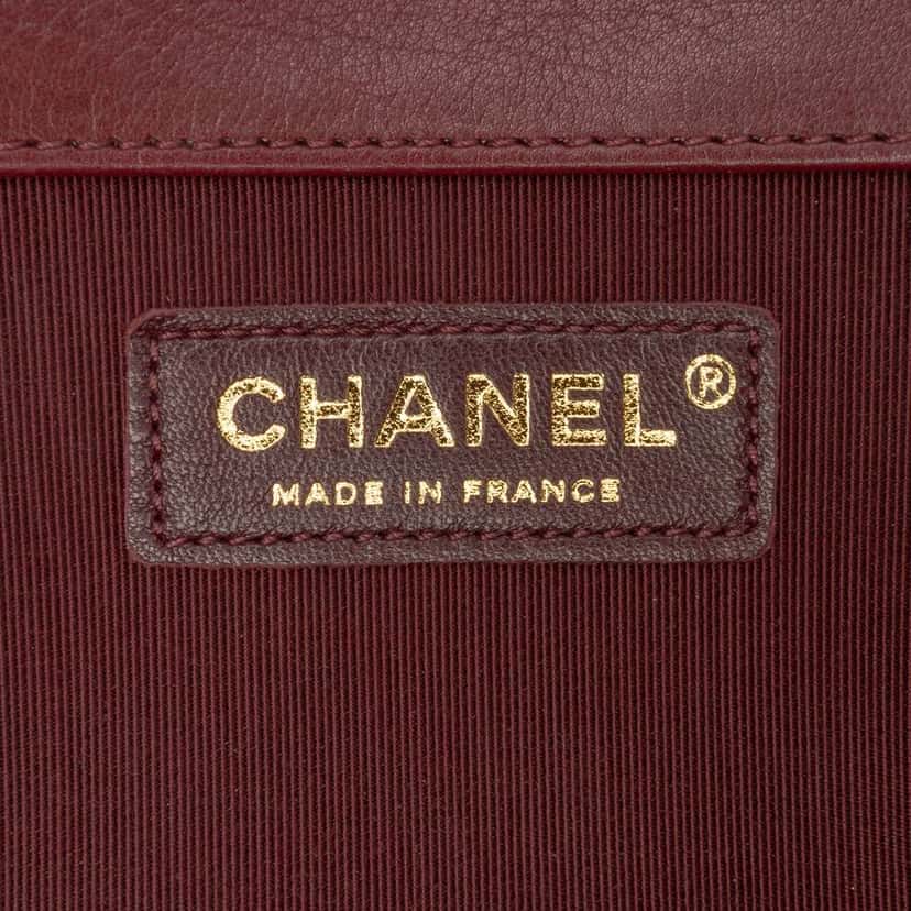 Chanel Small CC Quilted Calfskin Single Flap Red Leather Good condition - Box View
