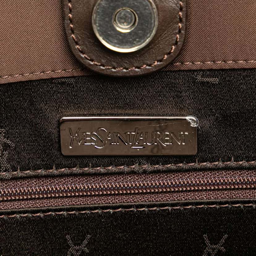 Saint Laurent Satin Tote Brown Satin Good condition - Box View