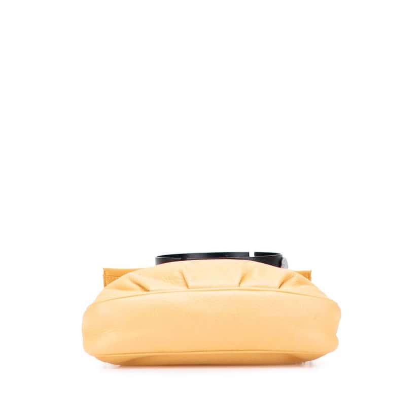 Fendi Leather Fendista Pochette Crossbody Yellow Leather Good condition - Inside View