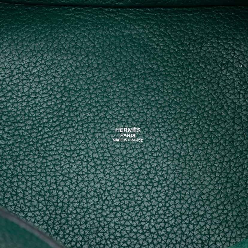 Hermès Clemence Picotin Lock 22 Green Leather Good condition - Model View
