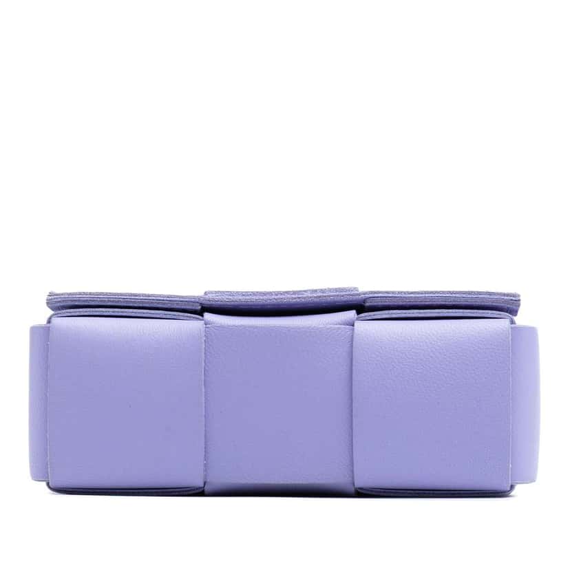 Bottega Veneta Extra Mini Nappa Maxi Intrecciato Cassette Crossbody Purple Leather Good condition - Inside View